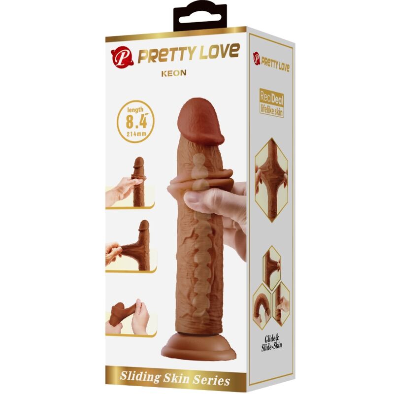 PRETTY LOVE - KEON DILDO REALÍSTICO 21 CM MULATO PRETTY LOVE