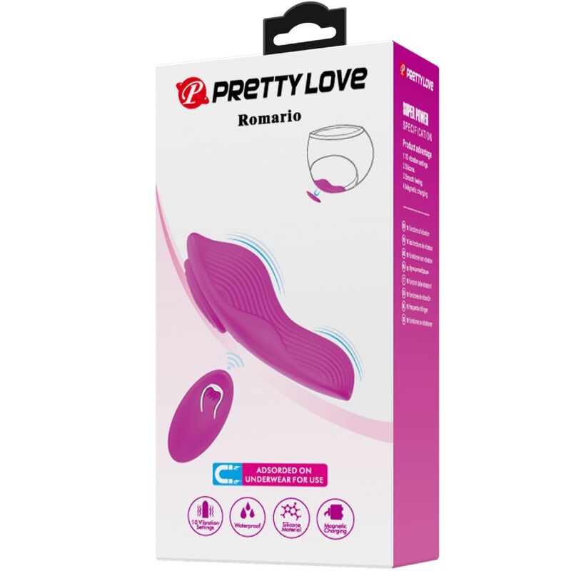 PRETTY LOVE - ROMARIO ESTIMULADOR LAY-ON CLÍTORIS CONTROL REMOTO ROSA PRETTY LOVE