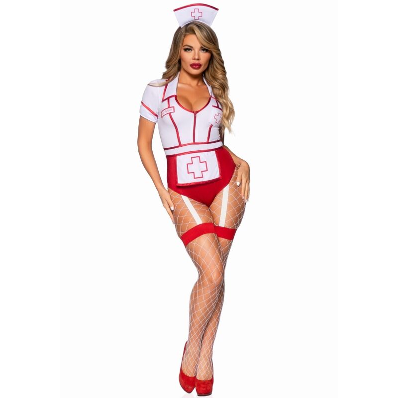 LEG AVENUE - DISFRAZ ENFERMERA SEXY ROJO/BLANCO S LEG AVENUE COSTUMES