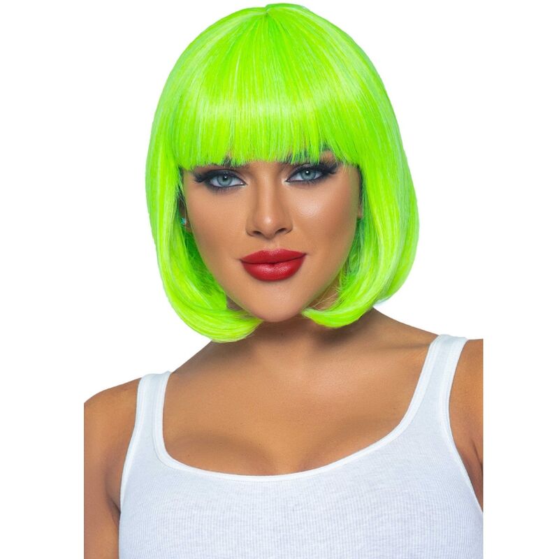 LEG AVENUE - PELUCA BOB FLUORESCENTE VERDE NEON LEG AVENUE ACCESSORIES