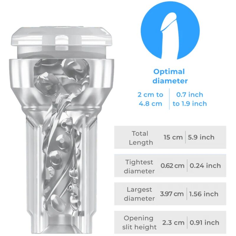 KIIROO - FEEL POCKET STROKER CRYSTAL BY KIIROO TRANSPARENTE KIIROO