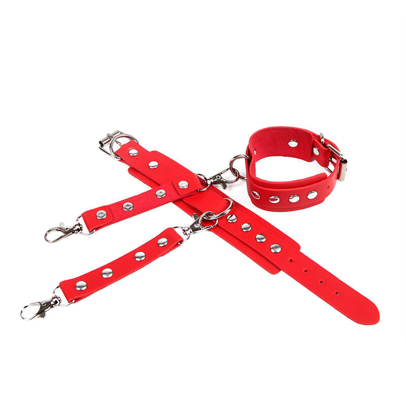 SUBBLIME - 953706 ESPOSAS CON CINTURÓN BONDAGE ROJO TALLA ÚNICA SUBBLIME FETISH