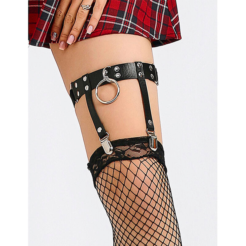 SUBBLIME - 953744 LIGA PUNK DE CUERO AJUSTABLE NEGRO TALLA ÚNICA SUBBLIME FETISH
