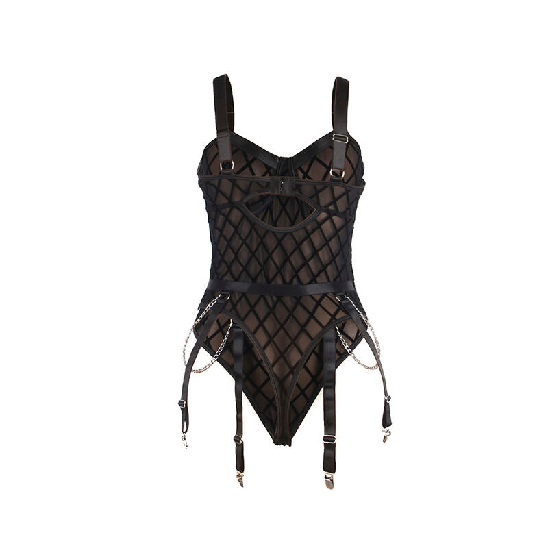 SUBBLIME - 954277 BODY CON CADENAS + LIGUEROS NEGRO L/XL SUBBLIME BODIES