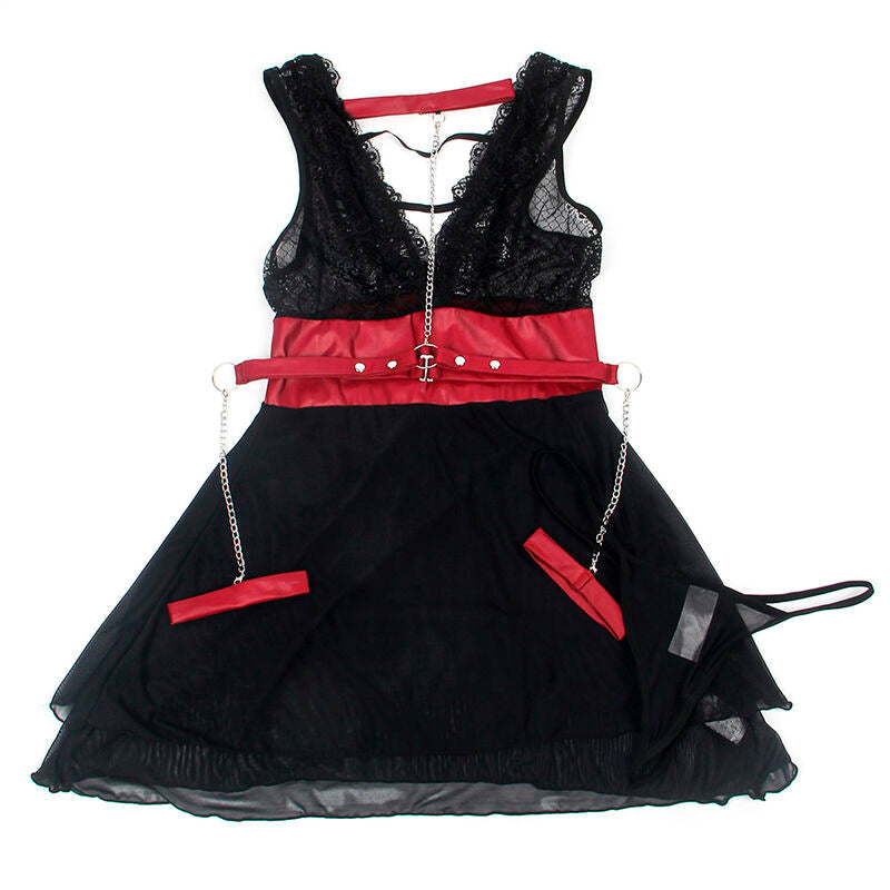 SUBBLIME - 954437 VESTIDO BONDAGE DE ENCAJE NEGRO L/XL SUBBLIME DRESSES