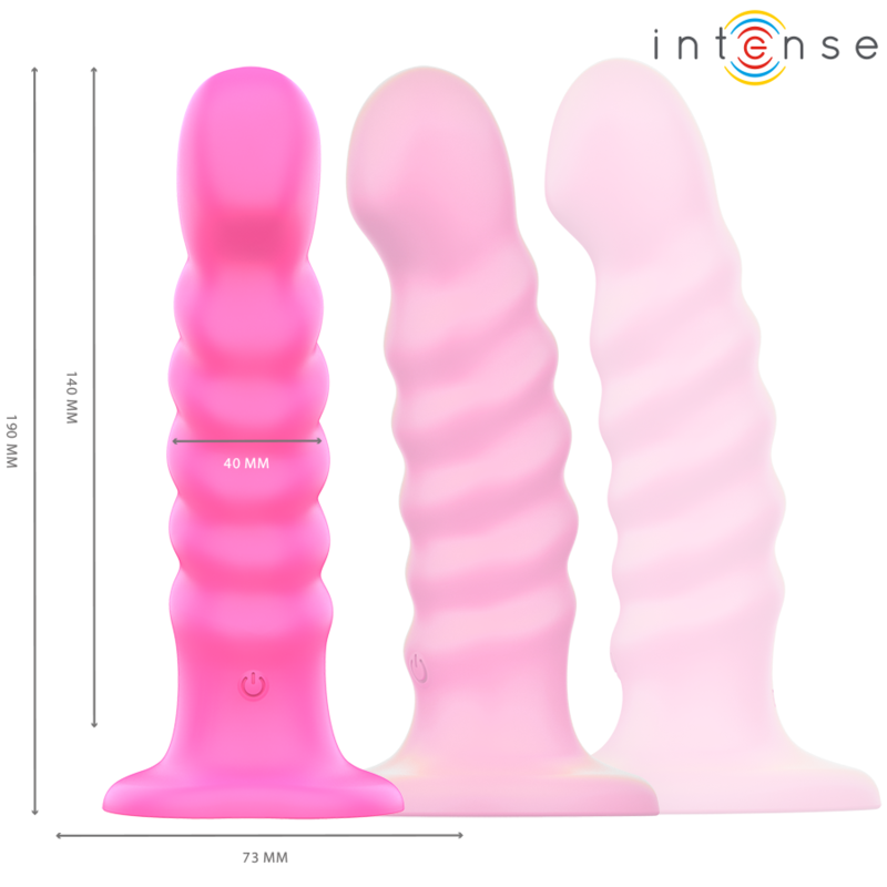 INTENSE - CINDY VIBRADOR TALLA L DISEÑO EN ESPIRAL 10 VIBRACIONES ROSA CONTROL REMOTO INTENSE FUN