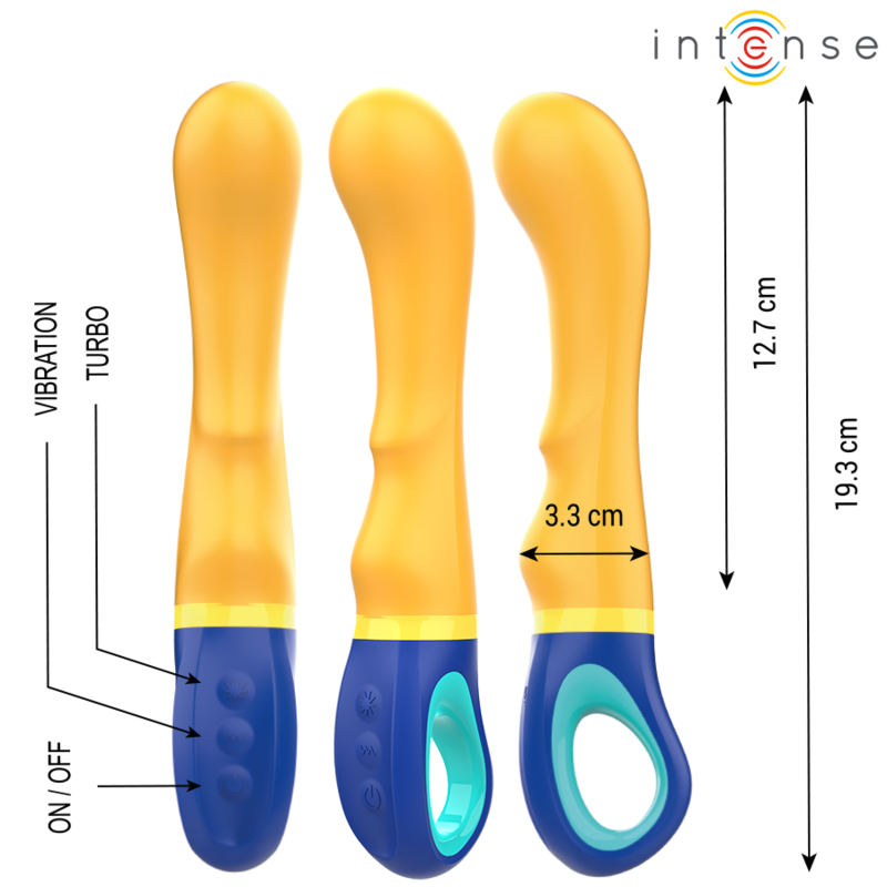 INTENSE - SHAGGY VIBRADOR PUNTO-G AMARILLO INTENSE FUN