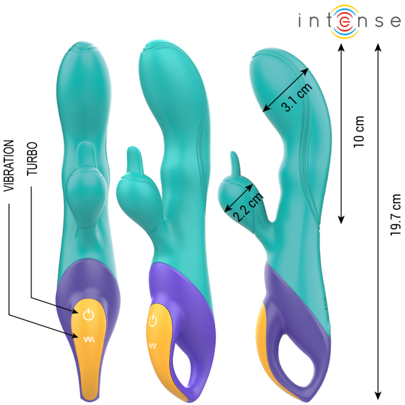 INTENSE - FRED VIBRADOR RABBIT AZUL INTENSE FUN