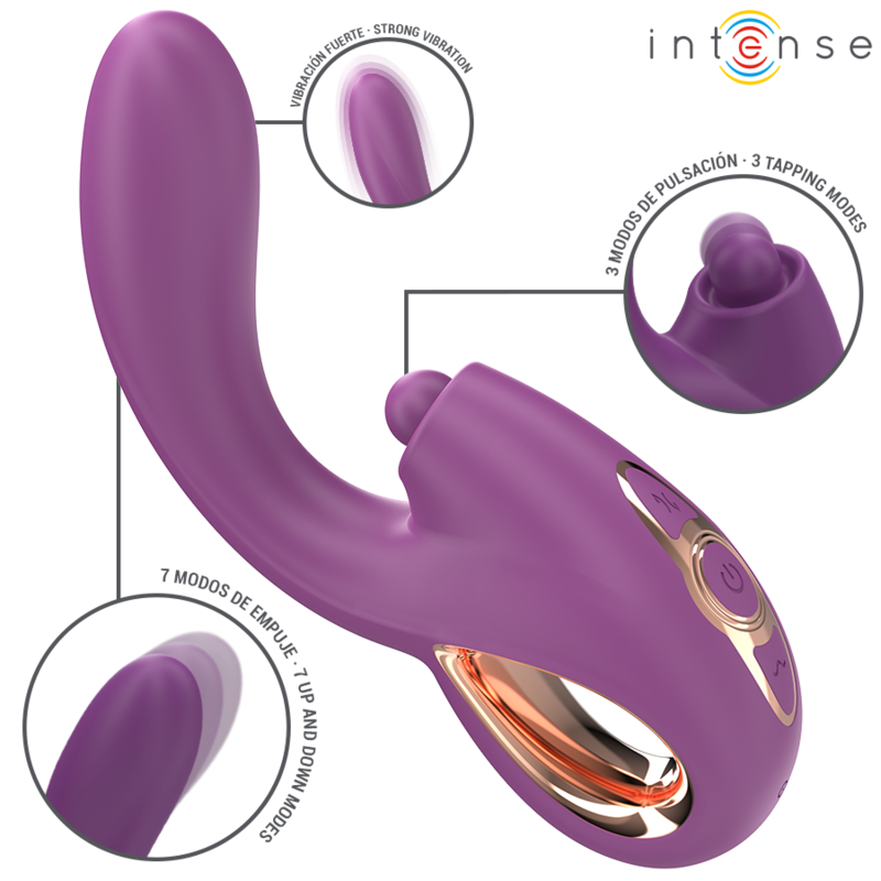 INTENSE - LALI VIBRADOR PUNTO G MULTIFUNCIÓN ESTIMULACIÓN & EMPUJE & VIBRACIÓN MORADO INTENSE FUN