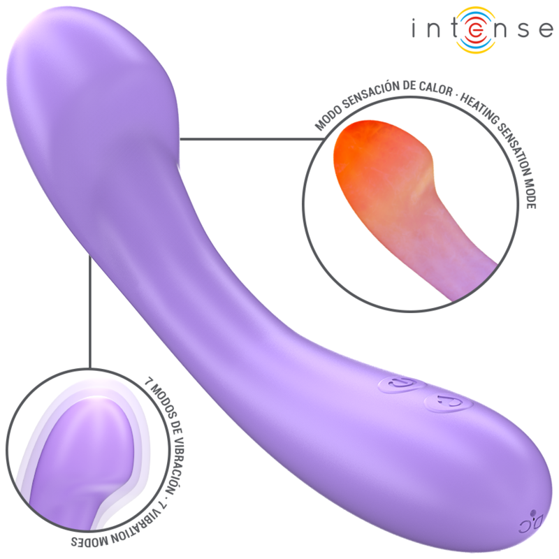 INTENSE - BECKY VIBRADOR 19 CM CALENTABLE 7 VIBRACIONES MORADO INTENSE FUN