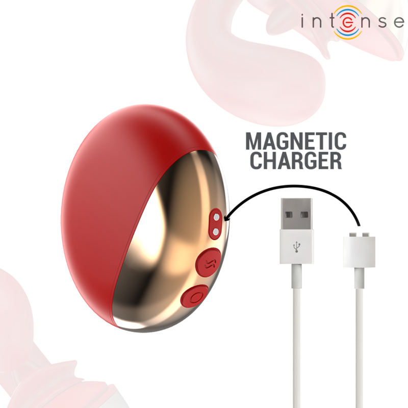 INTENSE - MARIAH VIBRADOR & ESTIMULADOR EN FORMA DE U 10 VIBRACIONES ROJO INTENSE FUN
