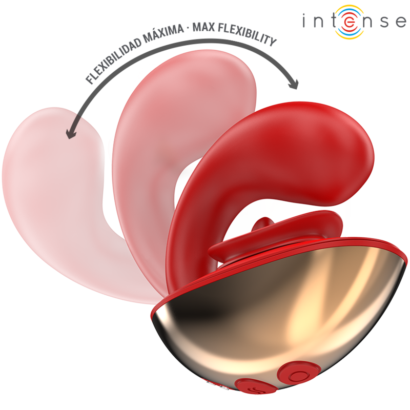 INTENSE - MARIAH VIBRADOR & ESTIMULADOR EN FORMA DE U 10 VIBRACIONES ROJO INTENSE FUN