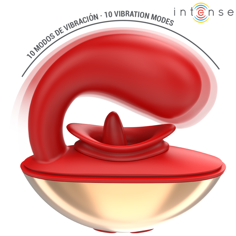 INTENSE - MARIAH VIBRADOR & ESTIMULADOR EN FORMA DE U 10 VIBRACIONES ROJO INTENSE FUN