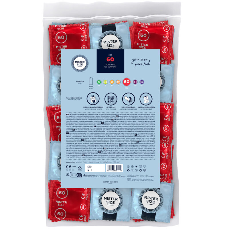 MISTER SIZE - PRESERVATIVOS TALLA XL 60 MM (100 UNIDADES) MISTER SIZE