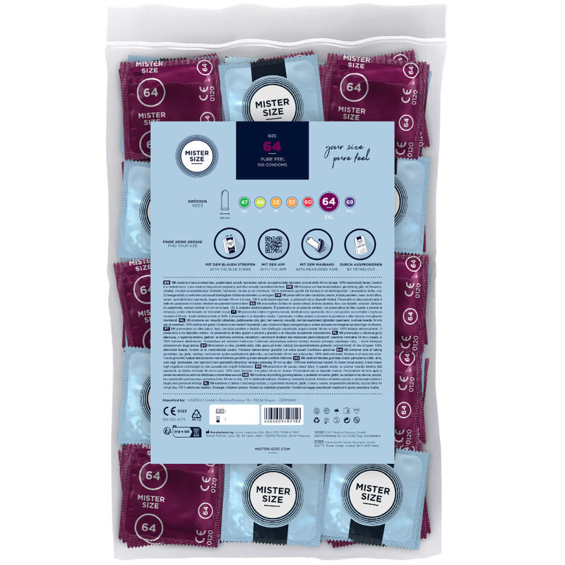 MISTER SIZE - PRESERVATIVOS TALLA XXL 64 MM (100 UNIDADES) MISTER SIZE