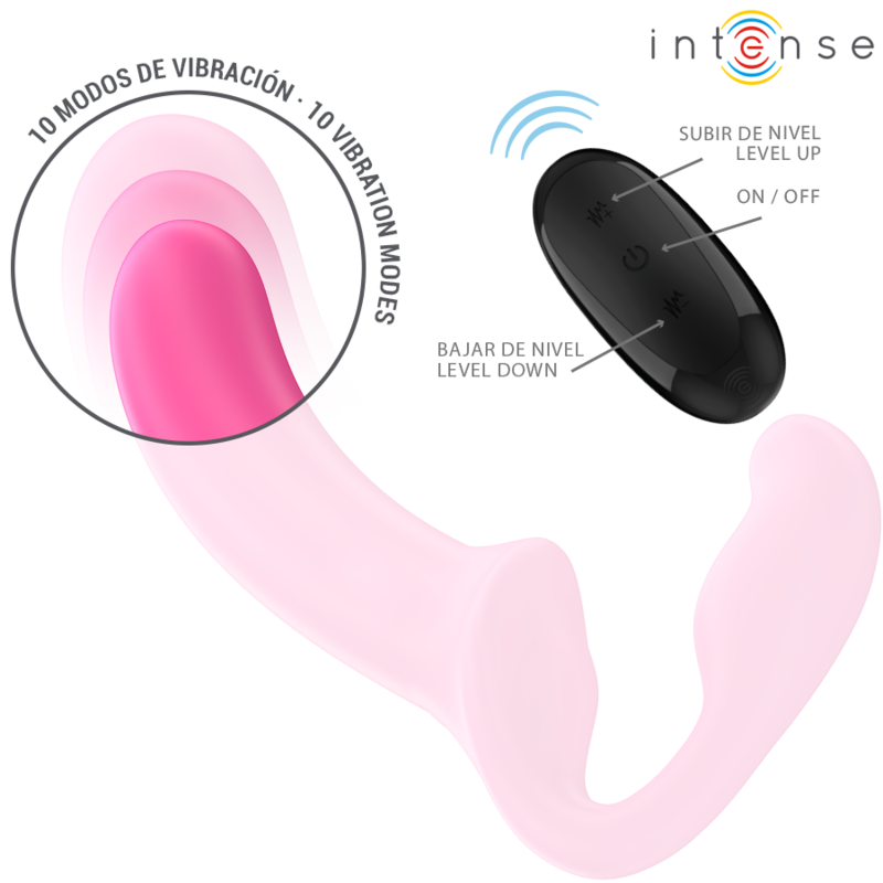 INTENSE - AMY VIBRADOR DOBLE 20 CM ROSA CONTROL REMOTO INTENSE FUN