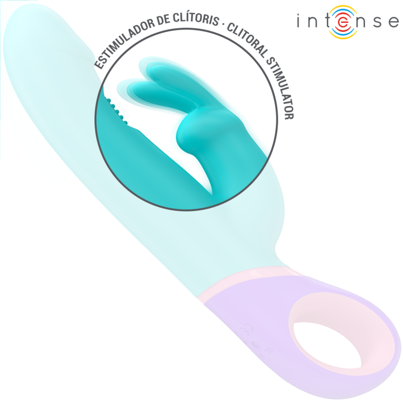 INTENSE - MÓNICA VIBRADOR RABBIT CON ESTIMULADOR ROTATORIO DEL PUNTO G AZUL INTENSE FUN