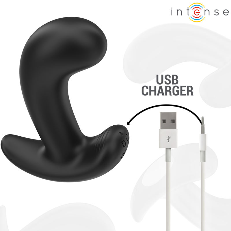 INTENSE - CHANDLER PLUG ANAL 10 VIBRACIONES NEGRO CONTROL REMOTO INTENSE ANAL TOYS