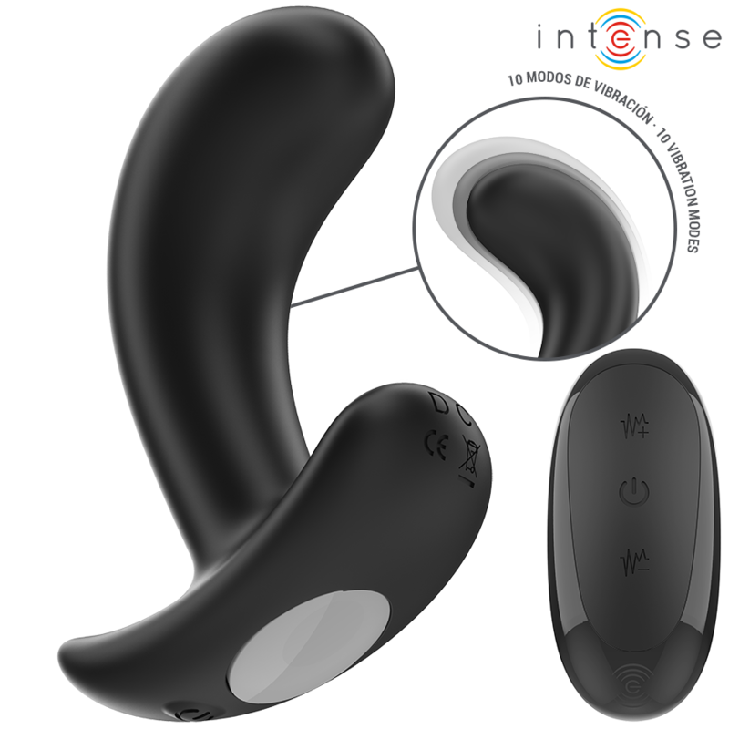 INTENSE - CHANDLER PLUG ANAL 10 VIBRACIONES NEGRO CONTROL REMOTO INTENSE ANAL TOYS