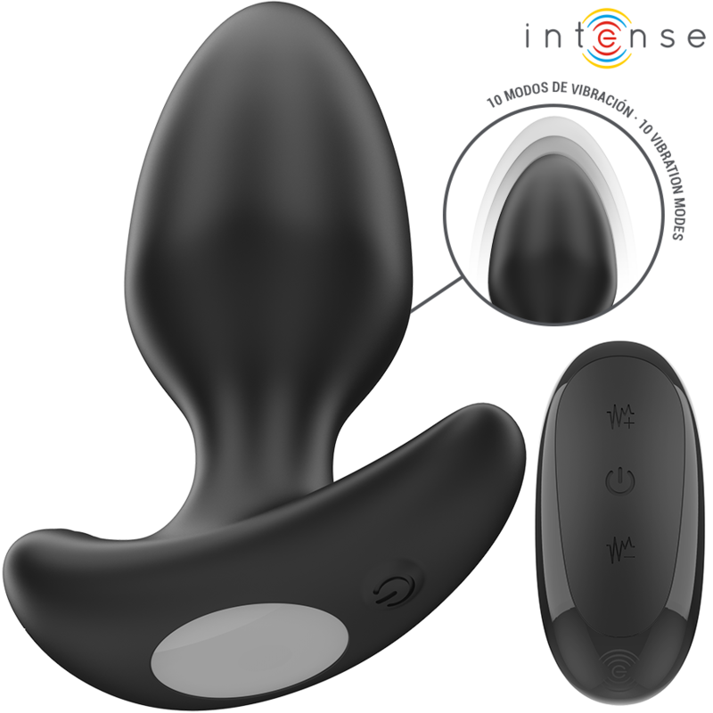 INTENSE - JOEY PLUG ANAL 10 VIBRACIONES NEGRO CONTROL REMOTO INTENSE ANAL TOYS