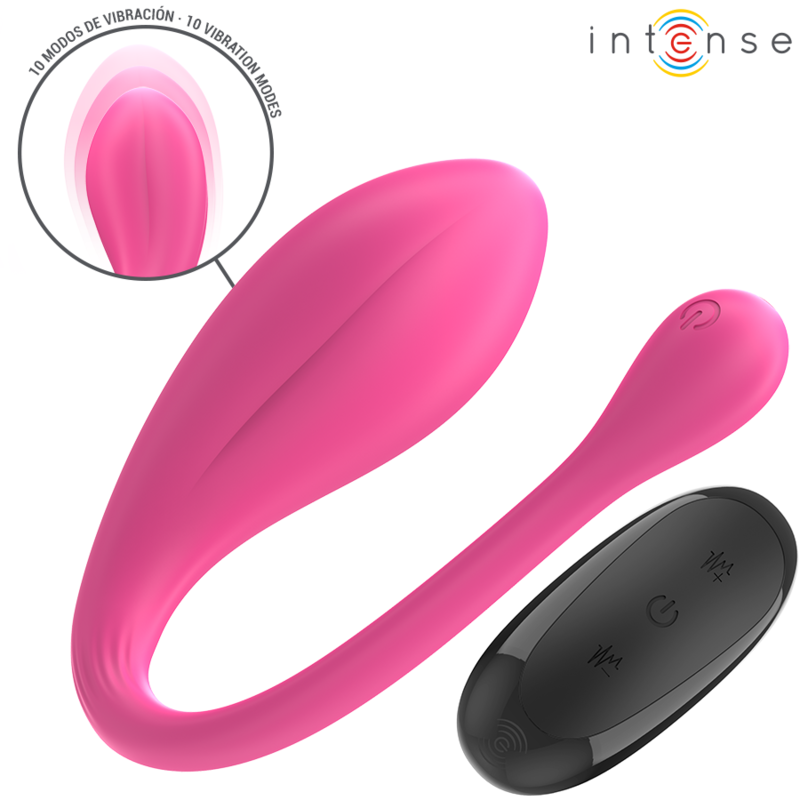 INTENSE - JANICE VIBRADOR U DOBLE ESTIMULACIÓN 10 VIBRACIONES ROSA CONTROL REMOTO INTENSE COUPLES TOYS