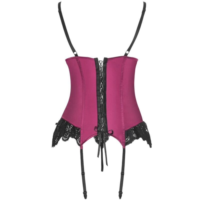 LIVCO CORSETTI FASHION - AGRAFENA CF 90436 CORSET + TANGA BURDEOS L/XL LIVCO CORSETTI SETS