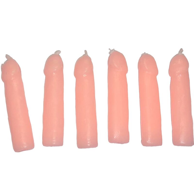 DIABLO PICANTE - 6 VELAS FORMA PENE CARNE DIABLO PICANTE