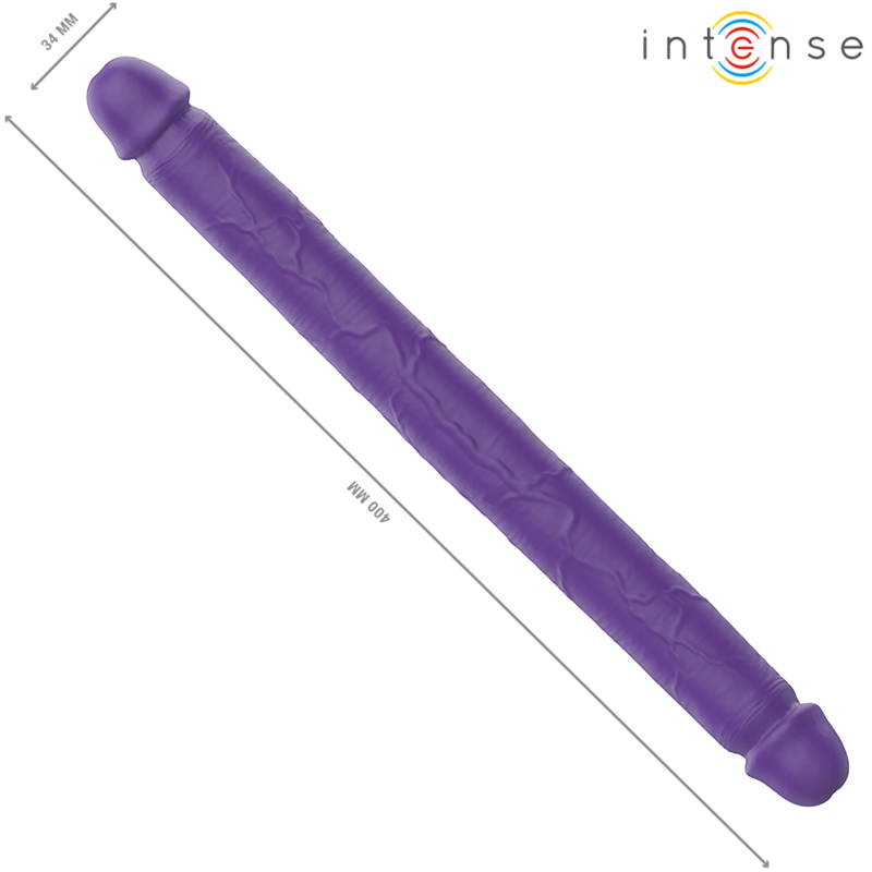 INTENSE - GUNTER DILDO DOBLE VIBRADOR 40 CM MORADO CONTROL REMOTO INTENSE FUN