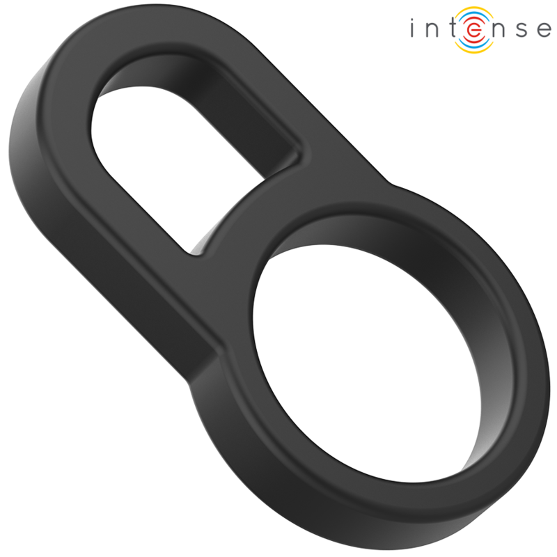 INTENSE - BOBBY ANILLO DOBLE PARA PENE SILICONA NEGRO INTENSE COUPLES TOYS