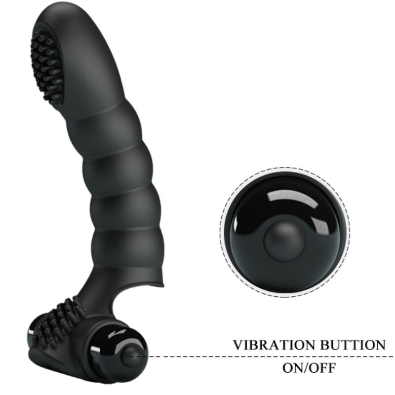 PRETTY LOVE - ALEXANDER VIBRADOR DE DEDO 10 VIBRACIONES NEGRO PRETTY LOVE