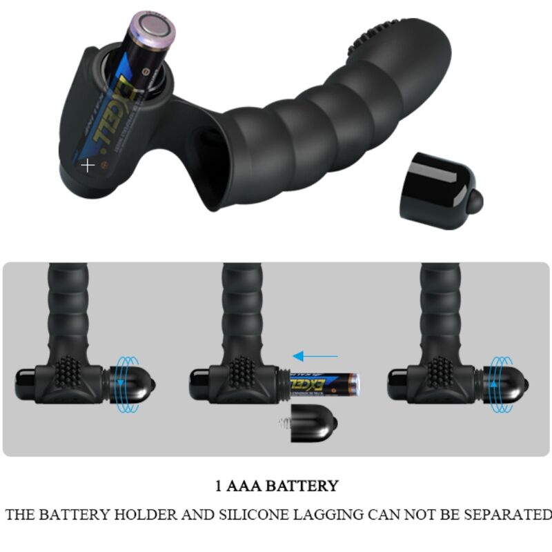 PRETTY LOVE - ALEXANDER VIBRADOR DE DEDO 10 VIBRACIONES NEGRO PRETTY LOVE