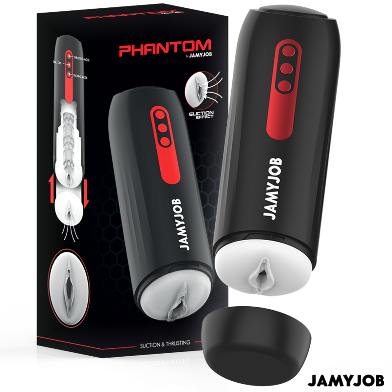 JAMYJOB - PHANTOM MASTURBADOR VAGINA AUTOMÁTICO 5 MODOS SUCCIÓN Y EMPUJE JAMYJOB