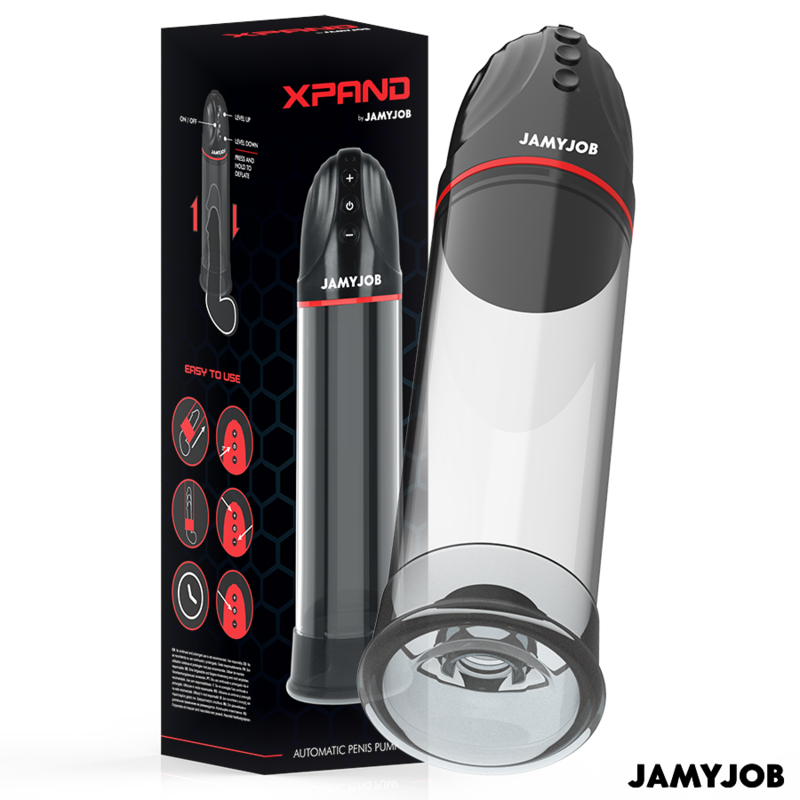 JAMYJOB - XPAND BOMBA AUTOMÁTICA 3 NIVELES DE SUCCIÓN GRIS JAMYJOB