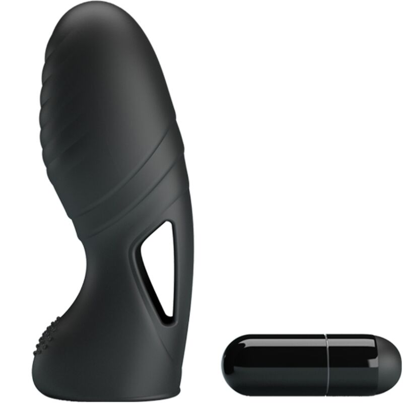 PRETTY LOVE - ALAN VIBRADOR DE DEDO SILICONA NEGRO PRETTY LOVE
