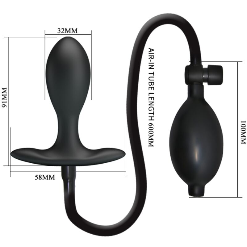 PRETTY LOVE - PLUG ANAL INFLABLE NEGRO PRETTY LOVE