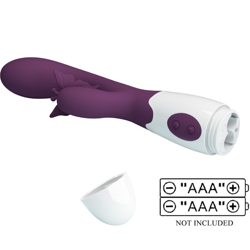 PRETTY LOVE - BUTTERFLY KISS VIBRADOR RABBIT & ESTIMULADOR PUNTO G MORADO PRETTY LOVE FLIRTATION