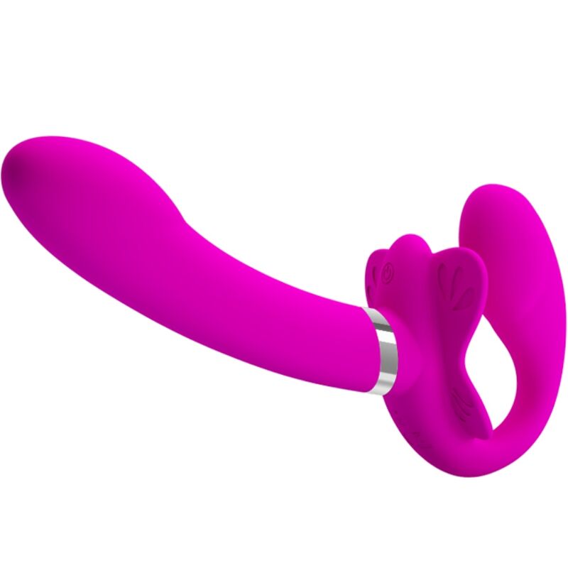 PRETTY LOVE - VALERIE VIBRADOR DOBLE STRAP-ON 12 VIBRACIONES MORADO PRETTY LOVE