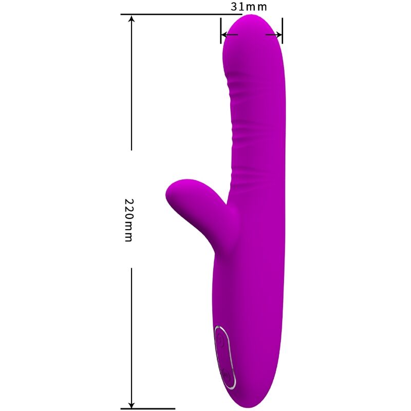 PRETTY LOVE - ANGELIQUE VIBRADOR MULTIFUNCIÓN + ESTIMULADOR DE CLÍTORIS MORADO PRETTY LOVE