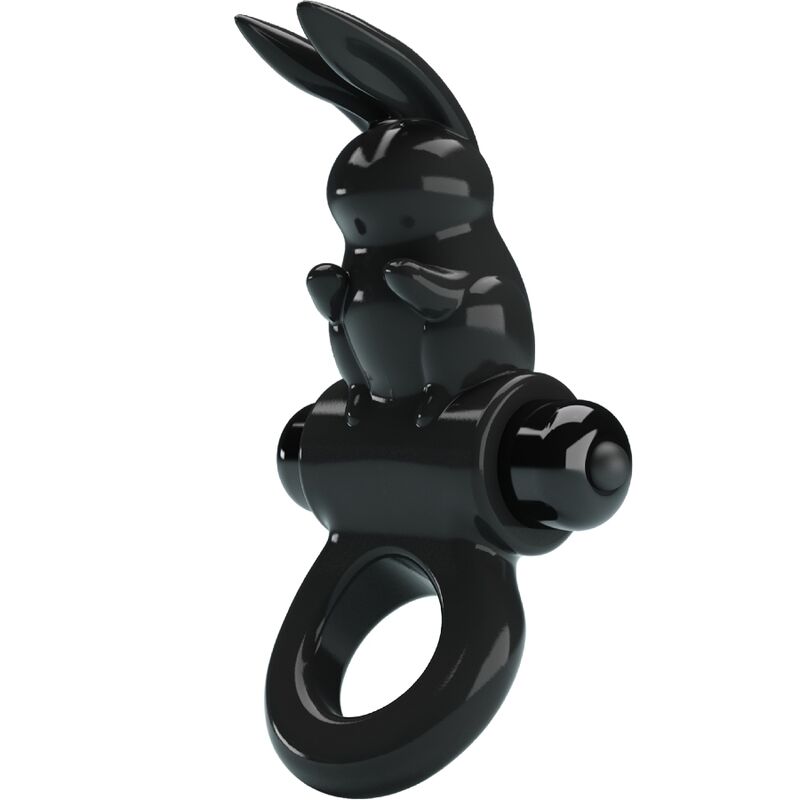 PRETTY LOVE - EXCITING RING ANILLO VIBRADOR RABBIT 10 VIBRACIONES NEGRO PRETTY LOVE