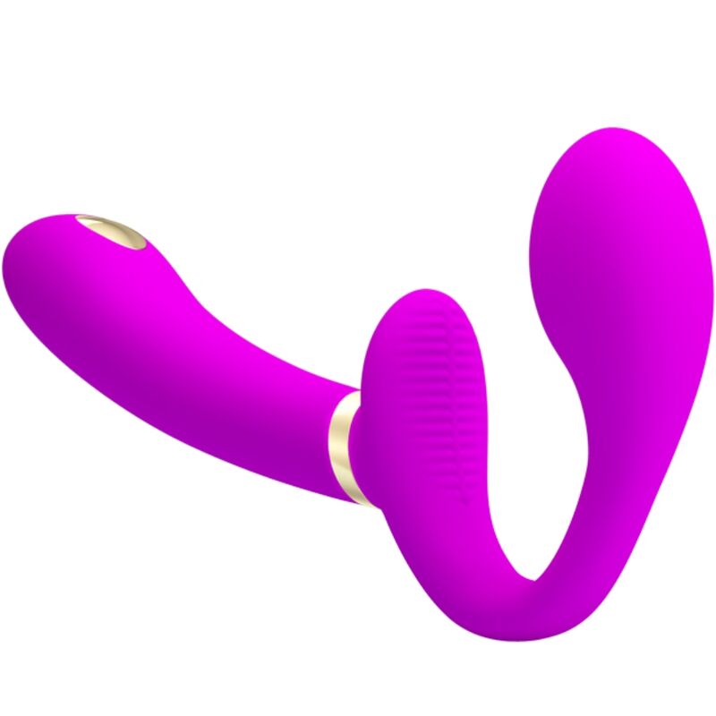 PRETTY LOVE - THUNDERBIRD VIBRADOR DOBLE STRAP-ON CONTROL REMOTO MORADO PRETTY LOVE