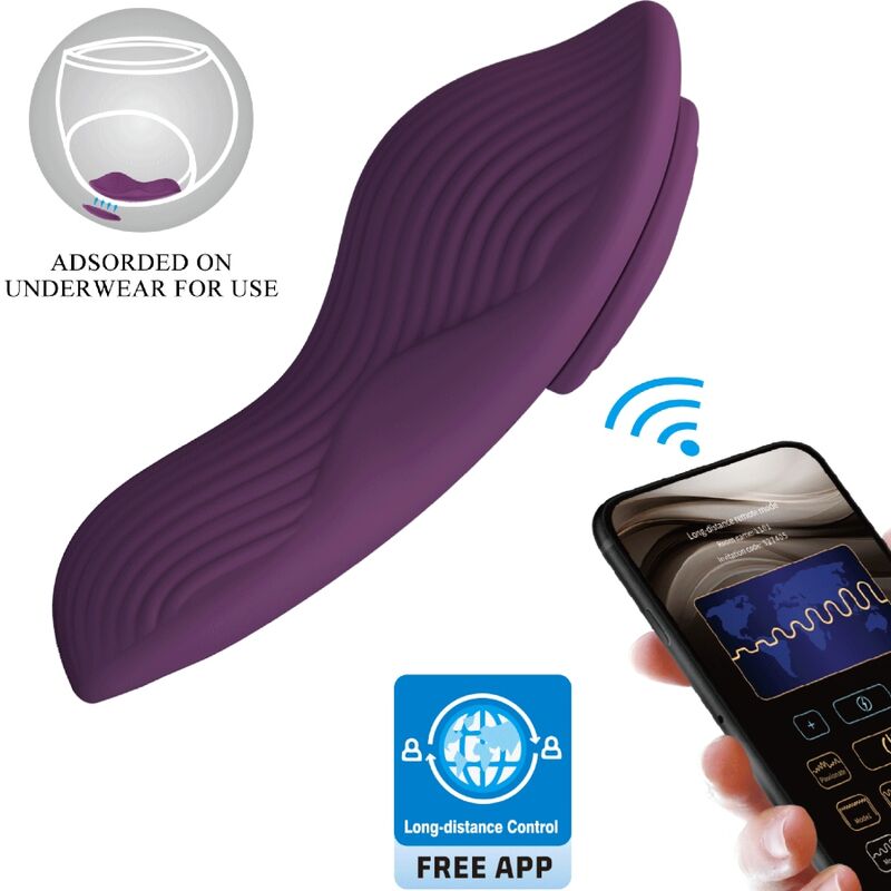 PRETTY LOVE - MANE MASAJEADOR LAY ON CLÍTORIS 10 VIBRACIONES CONTROL REMOTO MORADO PRETTY LOVE