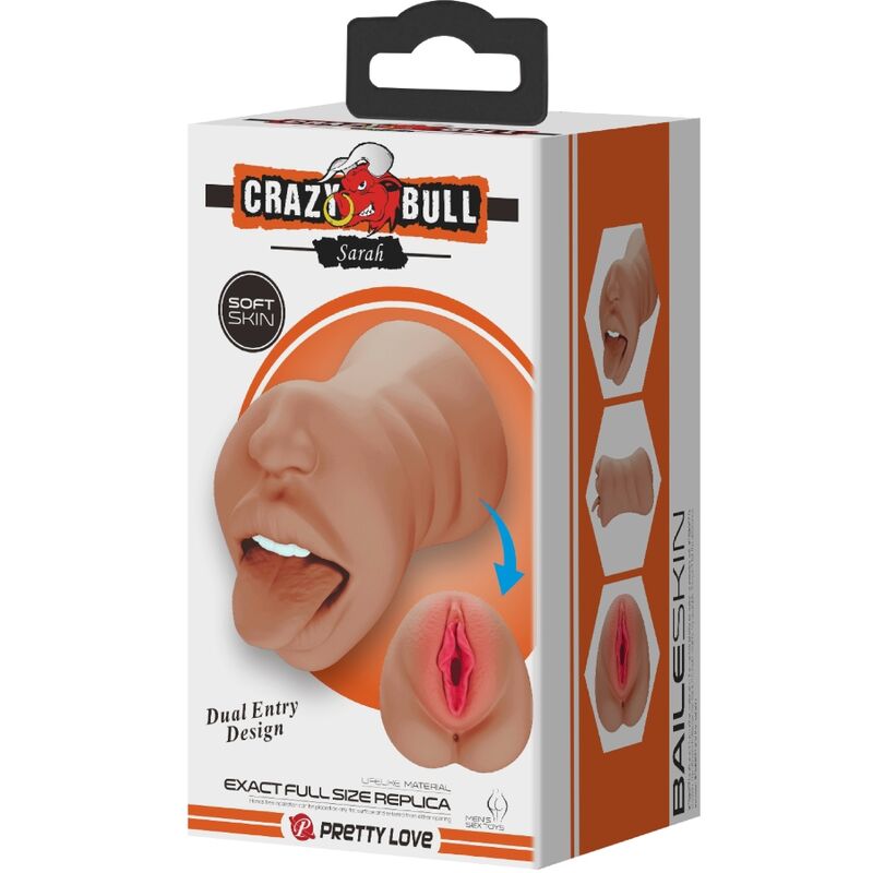 CRAZY BULL - SARAH MASTURBADOR DOBLE BOCA & VAGINA NATURAL CRAZY BULL