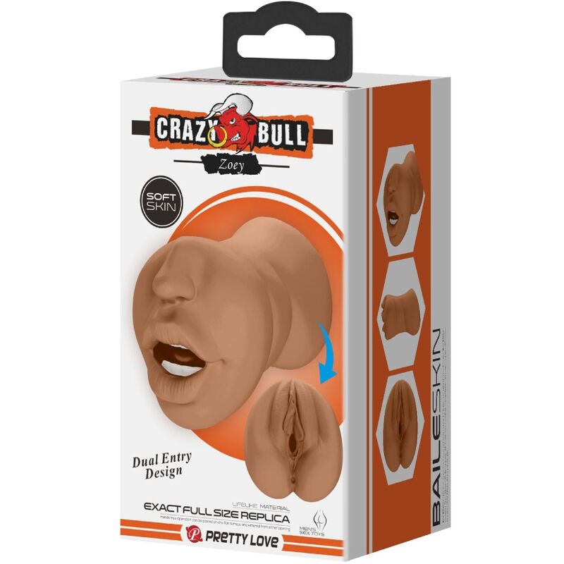 CRAZY BULL - ZOEY MASTURBADOR DOBLE BOCA & VAGINA NATURAL CRAZY BULL