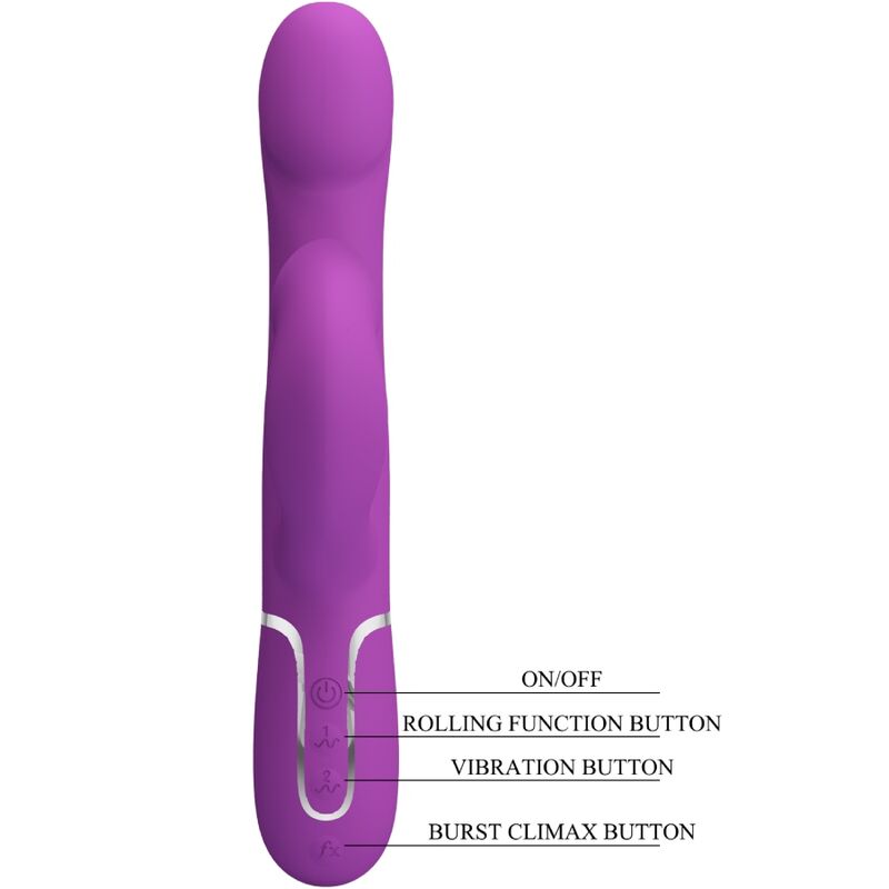 PRETTY LOVE - VIBRADOR & ESTIMULADOR MULTIFUNCIÓN 4 EN 1 MORADO PRETTY LOVE