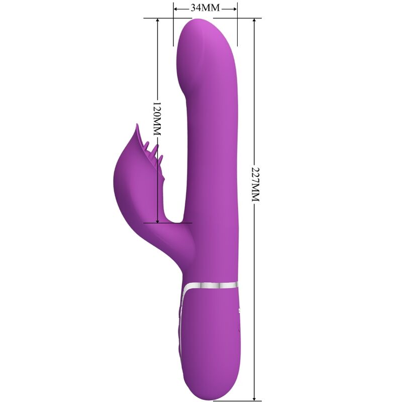 PRETTY LOVE - VIBRADOR & ESTIMULADOR MULTIFUNCIÓN 4 EN 1 MORADO PRETTY LOVE