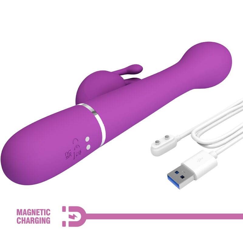 PRETTY LOVE - DEJON VIBRADOR RABBIT MULTIFUNCIÓN 3 EN 1 MORADO PRETTY LOVE