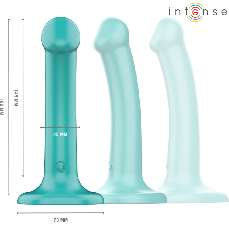 INTENSE - KATIE VIBRADOR CON VENTOSA 10 VIBRACIONES AZUL OSCURO CONTROL REMOTO INTENSE FUN