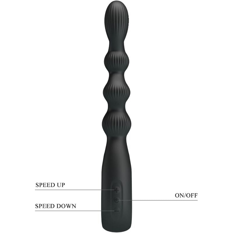 PRETTY LOVE - FEDERER VIBRADOR ANAL 12 VIBRACIONES NEGRO PRETTY LOVE