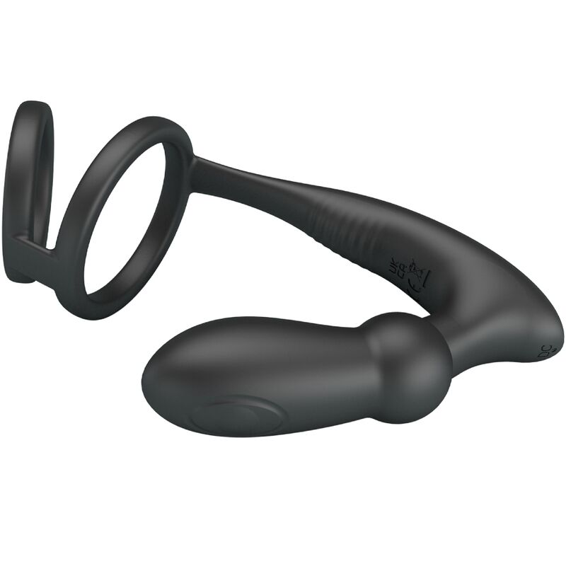 PRETTY LOVE - EMONI ANILLO PENE + PLUG ANAL 12 VIBRACIONES NEGRO PRETTY LOVE