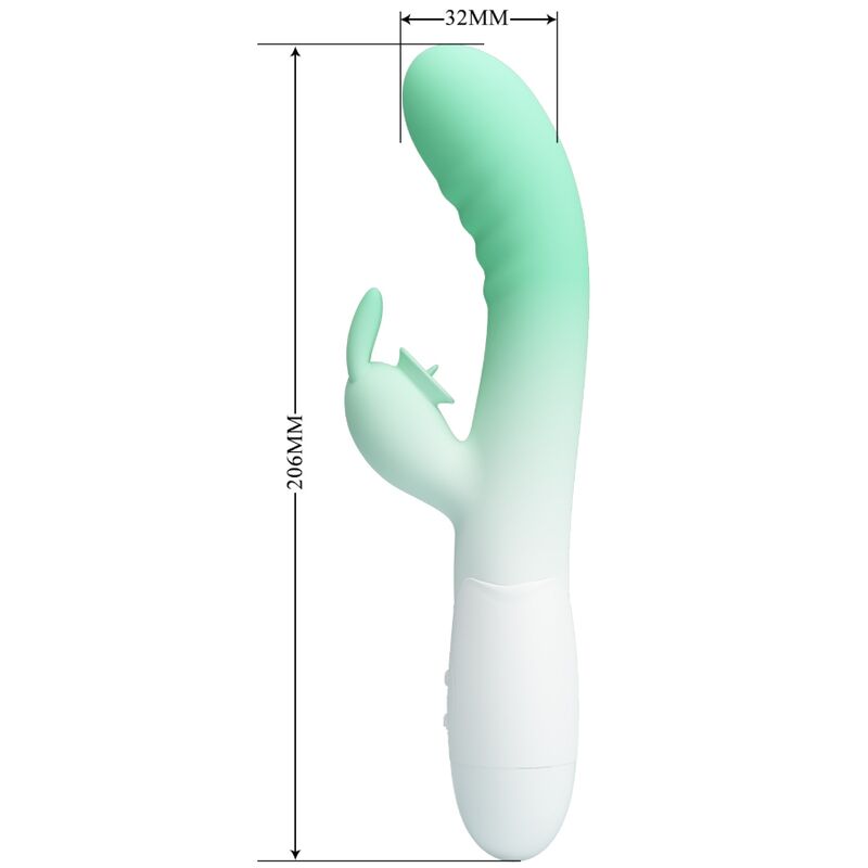 PRETTY LOVE - CERBERUS VIBRADOR RABBIT 3O VIBRACIONES VERDE PRETTY LOVE